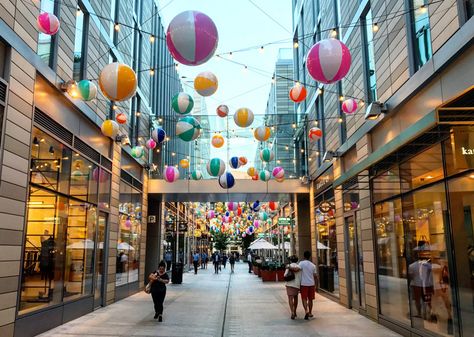 Summer Evening in Palmer Alley at CityCenterDC - Where to Shop and Eat in Downtown Washington, DC City Center Dc, Weekend In Dc, Beautiful Tile Floor, Visit Dc, Dc Trip, Drink Shop, Washington Travel, Washington Dc Travel, Dc Travel