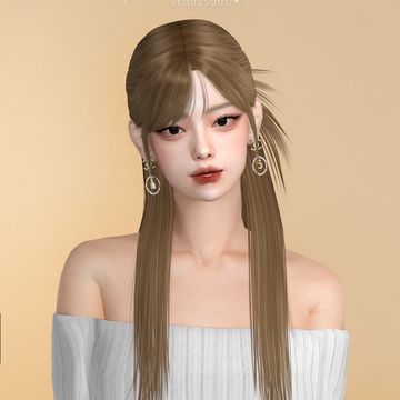 Asian Hair Sims 4, Bijoux Piercing Septum, Female Hairstyles, Sims 4 Tsr, Mod Hair, Sims 4 Anime, Y2k Hair, Y2k Hairstyles, Pelo Sims