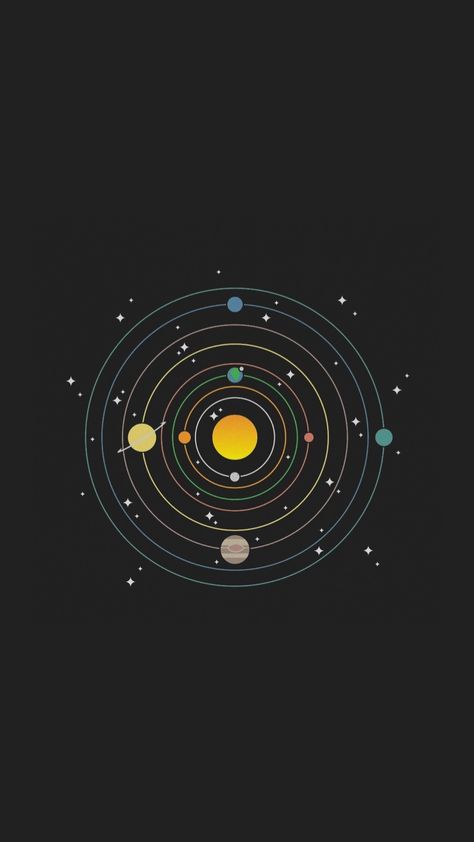 Universe Minimalist Wallpaper, Solar System Asthetic, Black Astronomy Wallpaper, Solar System Animation, Astronomy Graphic Design, Dark Solar System Wallpaper, Poetic Photo, Galaxy Solar System, Solar System Wallpaper