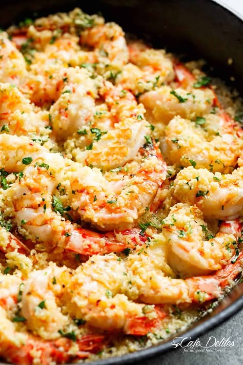 Oven Baked Shrimp, Ways To Cook Shrimp, Crispy Baked Shrimp, Baked Shrimp Recipes, Baked Shrimp Scampi, Shrimp Scampi Recipe, Cafe Delites, Scampi Recipe, Shrimp And Rice