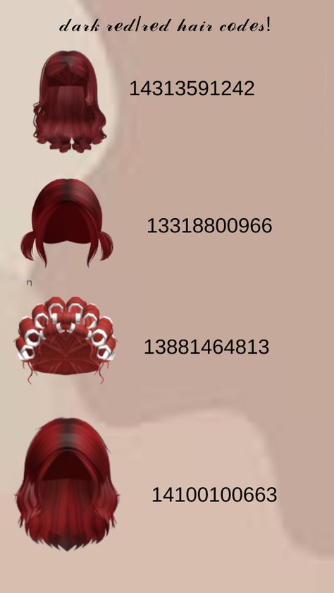 Red Hair Codes Berry Ave, Red Hair Bloxburg Codes, Roblox Hair Codes Red, Berry Avenue Codes Red Hair, Bloxburg Red Hair Codes, Red Hair Codes For Berry Ave, Roblox Red Hair Codes, Roblox Red Hair, Short Sleek Hair