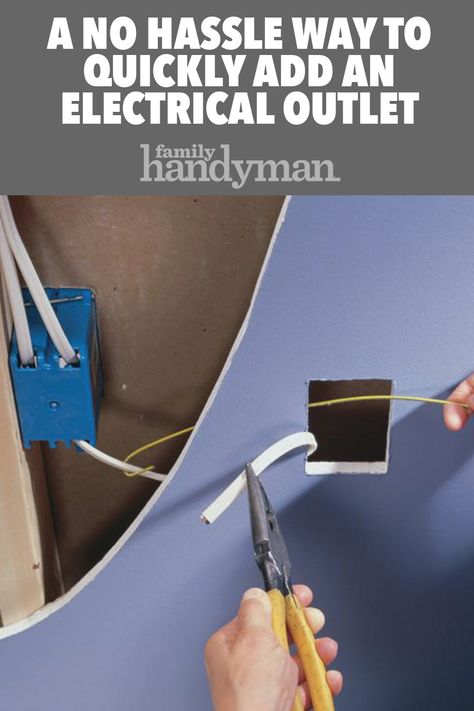 Add Electrical Outlet, Electricity Background, Electrical Tips, Home Wiring, Basic Electrical Wiring, Home Electrical Wiring, House Wiring, Electrical Projects, Diy Electrical