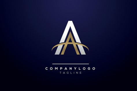 AA Monogram latter logo design initial for business with Creative Concept Pro Vector Aa Design Logo, Aa Logo Design, Aa Monogram, Aa Logo, Initials Logo Design, Logo Design Set, Creative Concept, Initials Logo, Design Set