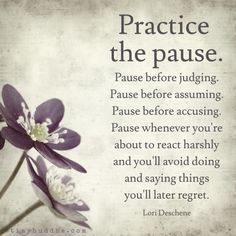 Practice The Pause, Read Quotes, The Pause, 50 Words, Funny Inspirational Quotes, Funny Picture Quotes, Life Coaching, New Quotes, Encouragement Quotes