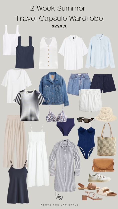 Summer Travel Capsule Wardrobe, Summer Travel Capsule, Capsule Wardrobe 2023, Travel Capsule Wardrobe Summer, Holiday Capsule Wardrobe, Most Pinned, Capsule Wardrobe Women, Capsule Wardrobe Outfits, Travel Capsule Wardrobe