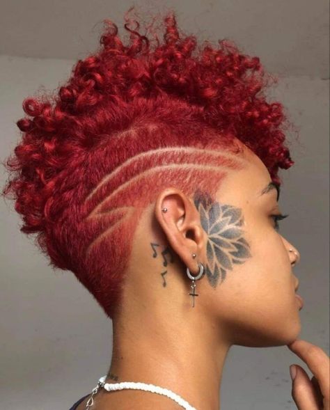 Black Hair Shaved Side Hairstyles, Mohawk Designs For Women, Womens Fade Haircut Short Hair Curly, Ms Naturally Mary, Twa Shaved Sides, Shaved Sides Designs, Tapered Natural Hair Short Shaved Sides, Undercut Hairstyles Black Women, Undercut Hairstyles Women Black