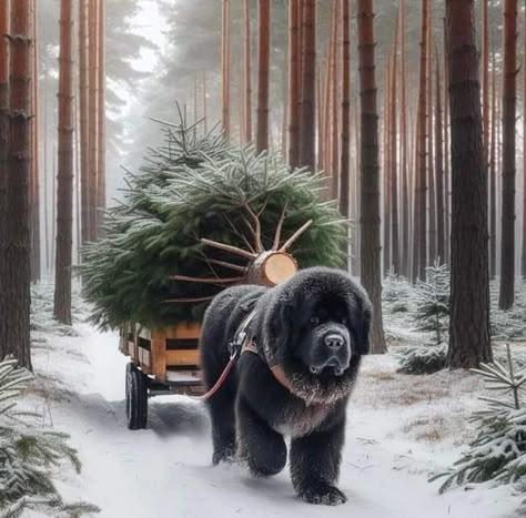 Newfoundland Christmas, Newfie Dog, Leonberger Dog, St Bernard Puppy, Reservoir Dogs, Lucky Dog, Newfoundland Dog, Dog Holiday, Dog Images