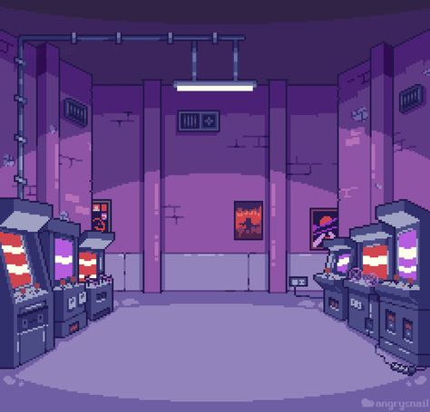 A background witharcade cabinets I was commissioned to make for an unanounced yet game. #pixelart #пиксельарт #arcade #arcades #arcadecabinet #retro #retrogaming #gameart #gamedesign #background #digitalart #interrior Video Game Backgrounds, Chemistry Art, Minimal Background, Retro Arcade Games, Game Decor, Video Game Decor, Jimmy Neutron, Pixel Art Background, Arcade Video Games