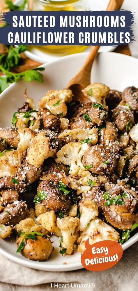 Mushroom Cauliflower Recipes, Sauteed Cauliflower, Cauliflower Mushroom Recipes, Cauliflower And Mushrooms, Mushroom And Cauliflower Recipes, Sauteed Cauliflower Recipes, Cauliflower And Mushroom Recipes, Mushrooms And Cauliflower Recipes, Sautéed Cauliflower