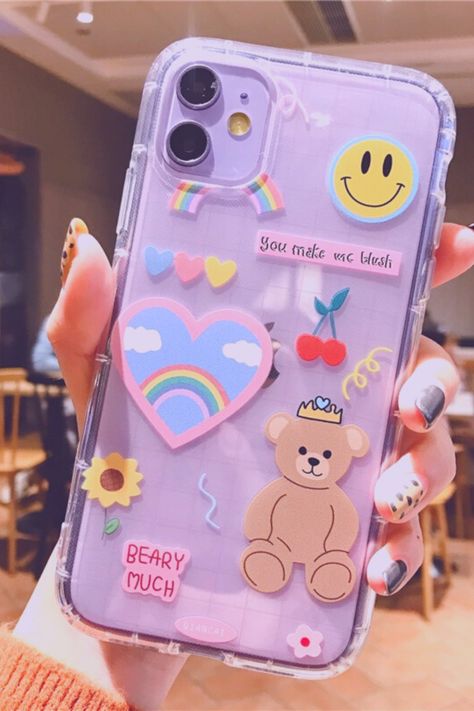 #iPhone #iPhone_Case #iPhone11Case #iPhone11ProCase #iPhone11ProMaxCase #iPhone12Case #iPhone12miniCase #iPhone12ProCase #iPhone12ProMaxCase #Purple_Shockproof_Case #Gifts #Gift_Idea #Finishify #Casetify Kawaii Iphone Case, Creative Iphone Case, Get Free Iphone, Purple Iphone Case, Desain Quilling, Stylish Iphone Cases, Girly Phone Cases, Iphone Case Stickers, Kawaii Phone Case