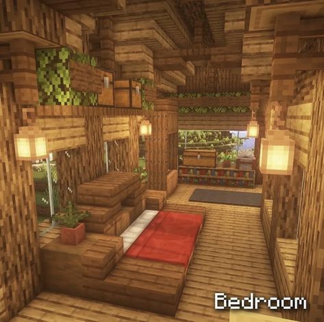 Interior Minecraft Ideas Kitchen, Bedroom Ideas For Small Rooms Minecraft, Minecraft Cabin Interior Design, Underground Bedroom Minecraft, Minecraft House Indoor, Minecraft Interior Design Survival, Mine Craft Bedroom, Minecraft Interior Survival, Minecraft Houses Inside Interior Design