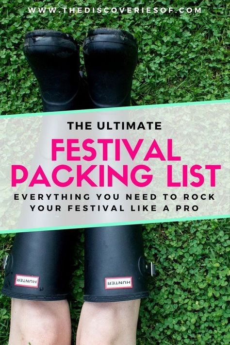 A festival packing list to help you rock your festival. Summer is all about music festivals. No need to worry about what to wear, we've got the packing list packed with hacks and products to have you doing it like a pro. Coachella + Burning Man style. Food For Music Festivals, What To Wear To A Festival, Festival Essentials Packing Lists, Music Festival List, Festival Packing, Festival Packing List, Festival Tips, Festival Ticket, Mens Festival Fashion