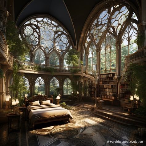 aesthetic bedroom Mansion In Forest Aesthetic, Medevil Aesthetic Room, Fantasy Sitting Room, Fantasy Home Aesthetic, Fantasy Bedroom Ideas Fairytale, Fantasy House Aesthetic, Elven Castle Interior, Fantasy Forest Bedroom, Druid Bedroom