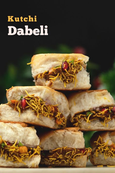 Dabeli is a spicy, tangy and sweet #PopularStreetfood. Dabeli literally means pressed in Gujarati language. The #KutchiDabeli is made of Pav with a potato, peanut and pomegranate stuffing. Make this #Dabeli at home and serve it hot. Do try it out and share your feedback with us! Street Food Snacks, Indian Street, Indian Street Food, A Potato, Recipe Videos, Food Snacks, Snacks Recipes, It's Hot, Pulled Pork