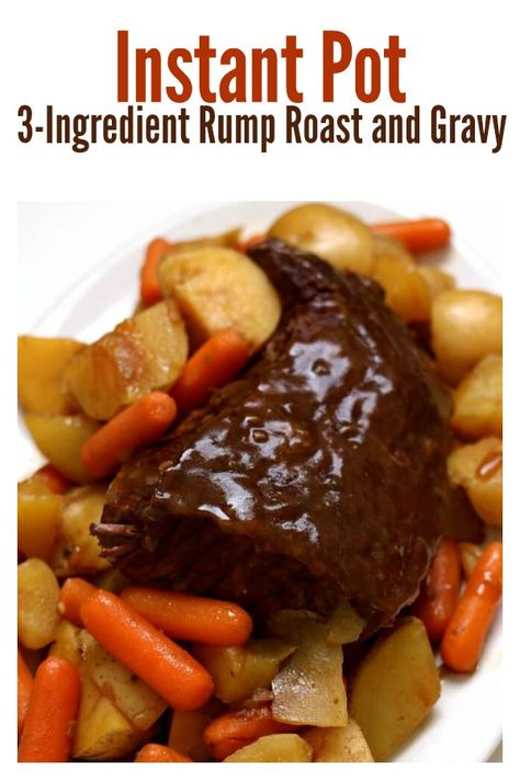 Instant Pot 3-Ingredient Rump Roast–an easy beginner recipe for the Instant Pot. Beef pot roast is cooked until tender in the electric pressure cooker. If desired you can also make carrots and potatoes with the roast. #instantpot #instapot #potroast Instapot Potroast, Rump Roast, Beef Pot Roast, Easy Recipes For Beginners, Roast Beef Recipes, Carrots And Potatoes, Electric Pressure Cooker, Instant Pot Dinner Recipes, Easy Instant Pot Recipes