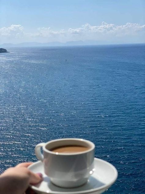 Coffee Blue Aesthetic, Blue Coffee Aesthetic, Beach Coffee, Coffee Photography, Film Inspiration, Bullet Journal Ideas Pages, Wanderlust Travel, Instagram Story Ideas, Blue Aesthetic