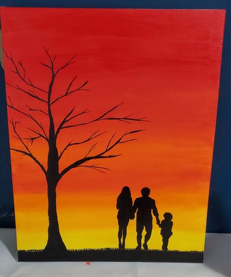 Easy Family Painting Ideas On Canvas, Family Painting Ideas, Painting Family, Hand Clipart, Beach Art Painting, Family Nature, Special Rangoli, Easy Love Drawings, Love Wallpaper Backgrounds