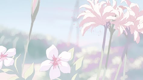 Anime Flower, Wallpaper Estetika, Drawing Wallpaper, Flowers Gif, Banner Gif, Anime Gifs, Vintage Drawing, Pastel Flowers, Aesthetic Gif