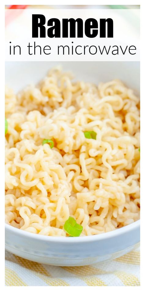 Ramen Noodles In Microwave, Microwave Recipes Dinner, How To Cook Ramen, Egg In Ramen Noodles, Top Ramen Recipes, Microwave Noodles, Ramen Noodle Recipes Easy, Easy Microwave Recipes, Microwave Pasta