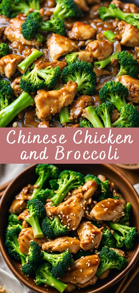 Chinese Chicken and Broccoli Recipe | Cheff Recipes Chinese Chicken And Broccoli, Look Boho Chic, Broccoli Recipe, Chinese Cooking Recipes, Chicken And Broccoli, Easy Chinese Recipes, Chinese Food Recipes, Chinese Chicken, Dinner Meal