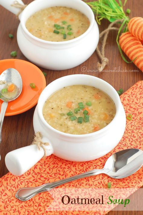 Oatmeal Soup Recipe, Oatmeal Soup, Stove Top Soup, Savory Oatmeal Recipes, Savory Oatmeal, Quick And Easy Soup, Best Soup Recipes, Carrot Soup, Healthy Heart