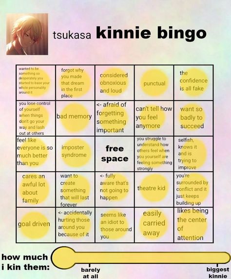 Tsukasa Kinnie Bingo, Kinnie Bingo, Tsukasa Tenma, Bad Memories, Bingo, How Are You Feeling