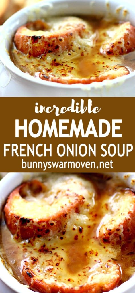 Onion Soup Easy, French Recipes Authentic, Homemade French Onion Soup, Best French Onion Soup, Soup Curry, Classic French Onion Soup, Onion Soup Recipe, French Onion Soup Recipe, Soup Appetizers