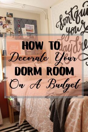 How To Decorate Your Dorm Room On A Budget - Society19 Room Inspiration Pink, Unique Dorm Room, Summer Living Room Decor, Dorm Room Wall Art, Room On A Budget, Dorm Sweet Dorm, Dorm Diy, Dorm Room Walls, Student Room