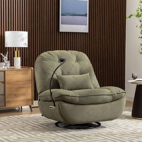 Amazon.com: Oversized Electric Recliner Chair, 360 Swivel Rocking Glider Rocker for Adults Modern Ergonomic Lounge for Living Room Phone Stand& Smart Voice Control Theater Seating (Camel, Fabric) : Home & Kitchen Room Phone, Power Recliner Sofa, Swivel Rocker Chair, Power Recliner Chair, Glider Rocker, Reclining Chair, Swivel Recliner, Single Sofa Chair, Electric Recliners