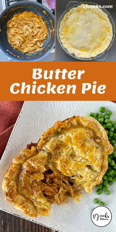 Pie Recipes Dinner, Pot Pie Ideas, Chicken Gravy Pie Recipe, Easy Dinner Pie Recipes, Best Chicken Pot Pie Recipe Puff Pastry, Butter Chicken Pot Pie, Easy Chicken Pie Recipe, Chicken Meat Pie, Worlds Best