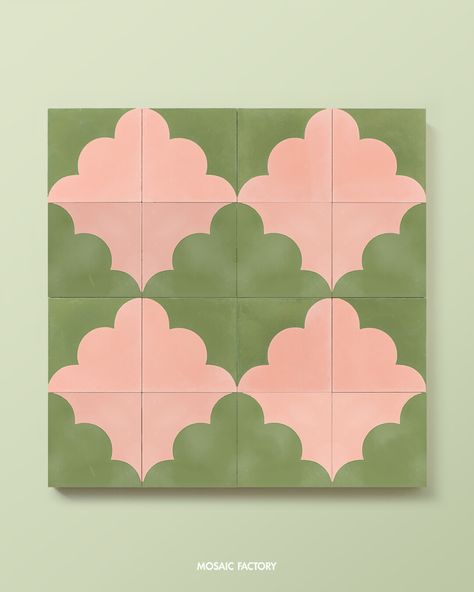 Mosaic Factory | Hello gorgeous! We recently spotted this green and pink tile beauty in factory, what a mood lifter. How stunning is this colour… | Instagram Pink Mosaic Tile, Pink And Green Bathroom, Hex Tiles Bathroom, Pink Tile, Mid Century Modern Interior Design, Hex Tile, Pink Tiles, Mid Century Modern Interiors, Colour Combo