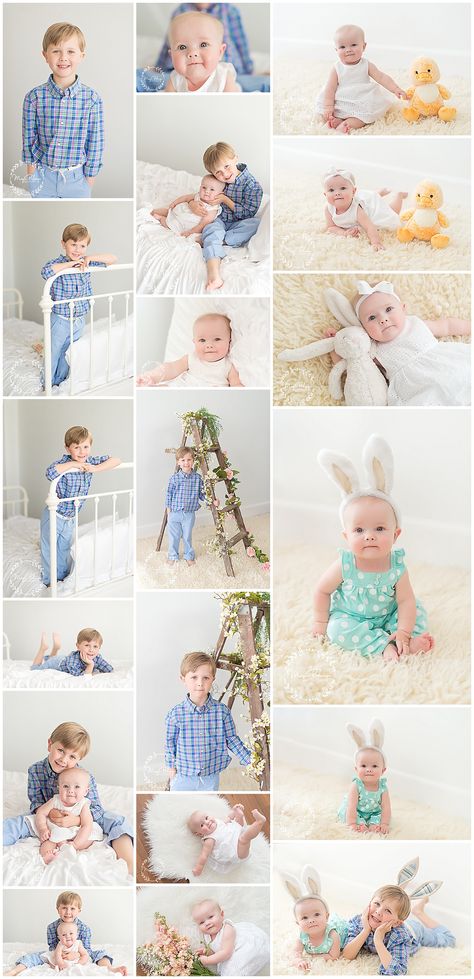 Spring Mini Session #siblings #springmini #naturallight #portrait #easter #simple #bunny Spring Minis Photography Indoor, Spring Mini Session Ideas Indoor, Sibling Easter Photos, Indoor Easter Photography Mini Sessions, Indoor Spring Mini Sessions, Simple Easter Photoshoot, Easter Mini Session Indoor, Spring Mini Session Ideas Studio, Spring Mini Session Ideas Outdoors