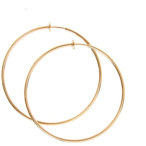 60MM Gold-tone Spring Clip Hoop Earrings (21 BRL) ❤ liked on Polyvore featuring jewelry, earrings, clip hoop earrings, gold tone earrings, gold tone jewelry, gold colored earrings and goldtone jewelry Png Accessories, Angel Accessories, Earwigs, Ethiopian Jewelry, Colored Jewelry, Colored Earrings, Golden Earrings, Hoop Earrings Gold, Fashion Jewelry Earrings