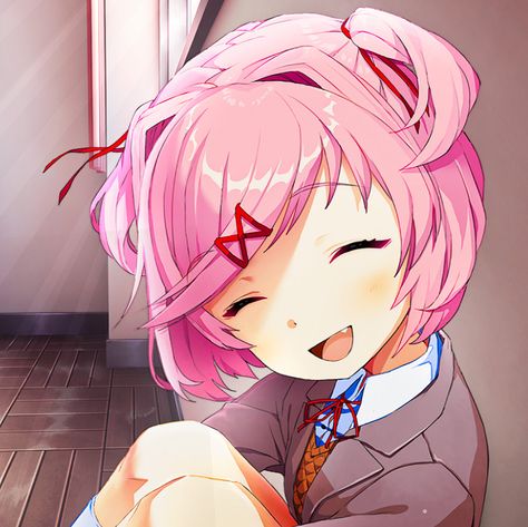 Pink Hair Anime, Zen Moments, Doki Doki Literature Club, Moe Anime, Psychological Horror, Cute Games, Doki Doki, Literature Club, Yandere Simulator