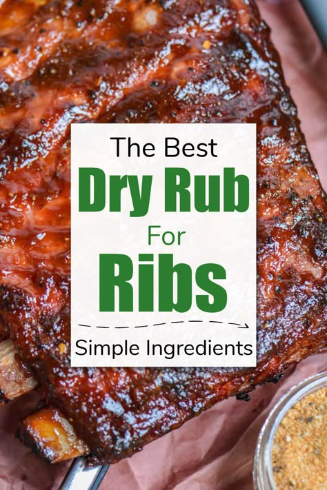 Rubs For Baby Back Ribs, Oven Ribs Dry Rub, Rib Rubs For Smoker, Dry Rub For Pork Ribs, Pork Rib Dry Rub, Spice Rub For Ribs, Barbecue Meals, Rub For Pork Ribs, Rub For Ribs