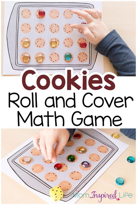 A fun cookie theme math game for preschool, kindergarten and first grade! A sweet addition to a math center! #mathcenters #mathfreebies Activity Numbers, Roll And Cover, Baking Theme, Number Sense Activities, Learn Math, Cookies Theme, Learn Numbers, Math Activities For Kids, Free Preschool Printables