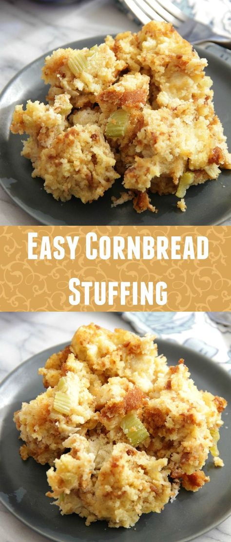 Gluten Free Cornbread Stuffing, Cornbread Stuffing Recipes, Gluten Free Holiday Recipes, Vegan Cornbread, Gluten Free Stuffing, Cornbread Stuffing, Cornbread Easy, Gluten Free Cornbread, Gluten Free Holiday