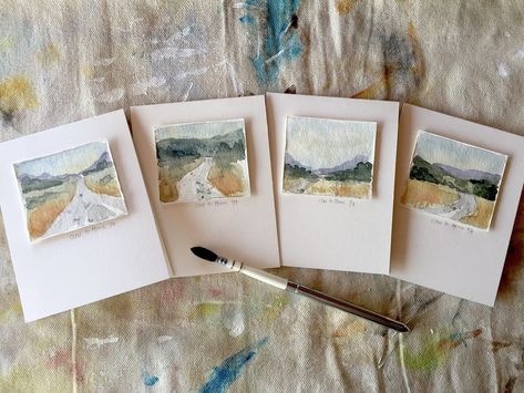 Mish Mash: Close to Home series of cards... En Plein Air Painting, Good Stories, Landscape Sketch, Mish Mash, Watercolor Painting Techniques, Tableau Art, Watercolor Palette, Arte Inspo, Watercolor Sketch