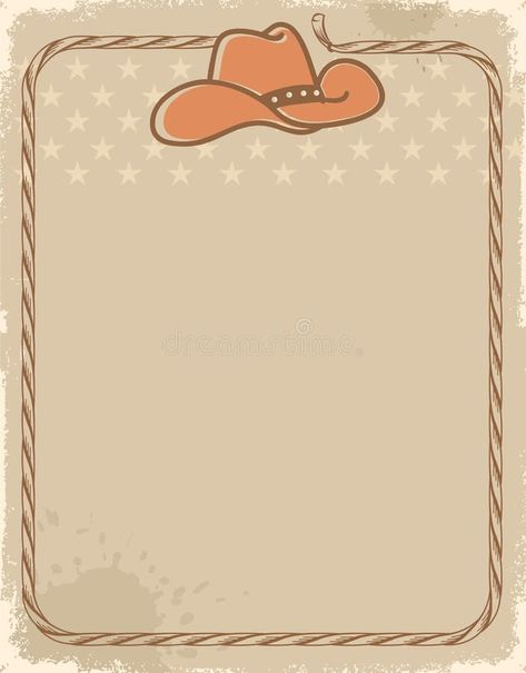 Cowboy Background Western Theme, Vintage Western Wallpaper, Western Illustration, Background For Text, Clothing Symbols, Cowboy Vintage, Rope Frame, Abstract Animal Art, Vintage Text