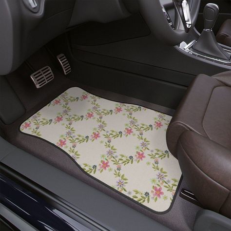 are the perfect way to add a touch of personality to your vehicle. They are made from high-quality materials and are available in a variety of stylish designs. #boho #carfloormats Cottagecore Car, Boho Car Accessories, Car Deco, Aesthetic Accessories, Flower Car, Girly Car, Car Interior Design, Car Accessories For Women, Flowers Yellow