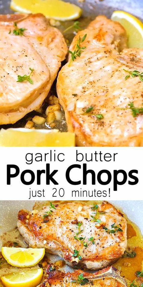 Garlic Butter Pork Chops, Butter Pork Chops, Healthy Pork Chop Recipes, Best Pork Chop Recipe, Boneless Pork Chop Recipes, Fajita Marinade, Healthy Pork, Easy Pork Chops, Easy Pork Chop Recipes