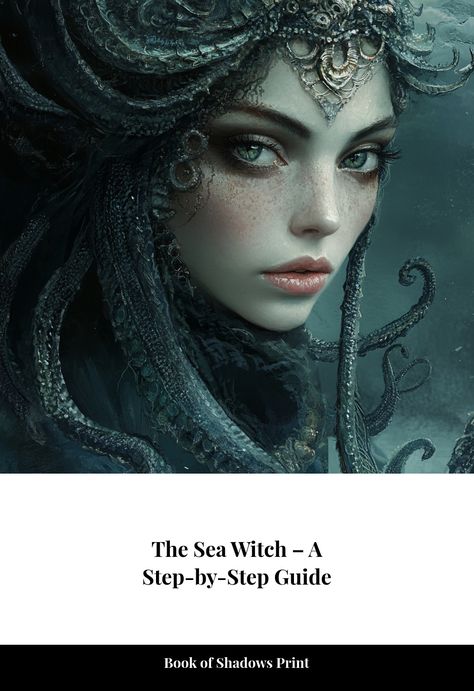 The Sea Witch – A Step-by-Step Guide Ocean Witch Aesthetic, Water Spirit, Witches Altar, Protection Spells, Sea Witch, Witch Aesthetic, Step Guide, Book Of Shadows, Witch