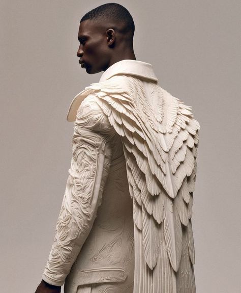 Men Dresses For Wedding, Creative Mens Fashion, Avant Garde Menswear, Angelic Outfits Male, Guys Wearing Dresses, Fantasy Mens Clothes, Futuristic Fashion Men, Male High Fashion, King Pose