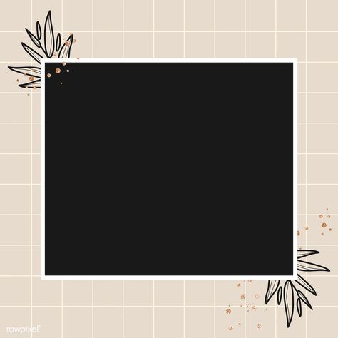 Black square floral frame vector | premium image by rawpixel.com / katie Unfold Frame Template Aesthetic, Unfold Frame Template, Kodak Frame, Crispy Salad, Editing Overlays, Insta Template, Botanical Frame, Background Laptop, Print Planner