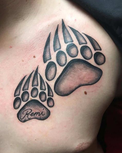 Bear Paw Tattoo, Paw Tattoo Ideas, Wolf Paw Tattoos, Bro Tattoos, Bear Claw Tattoo, Bear Paw Tattoos, Paw Tattoos, Wolf Paw, Paw Tattoo