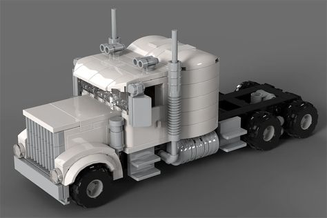 LEGO IDEAS - Truck With Grain Trailer. Lego Semi Truck, Lego Trailer, Lego Tractor, Diesel Pickup Trucks, Lego Town, Lego Vehicles, Lego Truck, Truck Flatbeds, Lego Modular