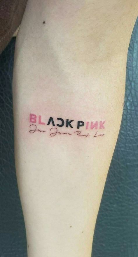 Blackpink Tattoo, Kpop Tattoos, Pink Tattoo, Fan Tattoo, Bts Tattoos, Skeleton Hand Tattoo, Back Of Shoulder Tattoo, Cute Small Tattoos, Tattoo Feminina