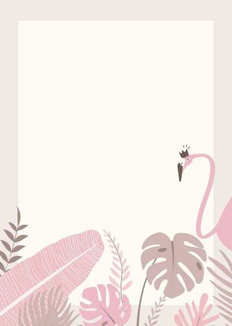 Pink Flamingo Aesthetic, Flamingo Aesthetic, Pink Flamingo Wallpaper, Botanical Frame, Photo Maker, Flamingo Wallpaper, Leaf Border, Leaves Vector, Mood And Tone