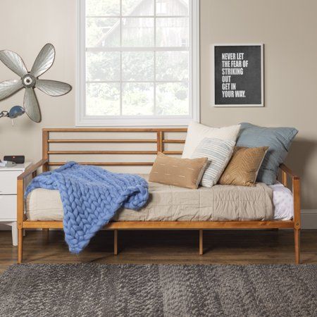 Platform Bed Daybed, Zinus Daybed, Unique Daybeds, Boys Daybed, Metal Daybed Room Ideas, Day Beds Ideas Small Spaces, Office With Daybed Layout, Bohemian Daybed, Full Day Bed