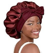 Silk Hair Bonnets, Satin Bonnets, Women Curly Hair, Silk Bonnet, Satin Bonnet, Hair Bonnet, Over Night, Black Curly Hair, Curly Hair Women